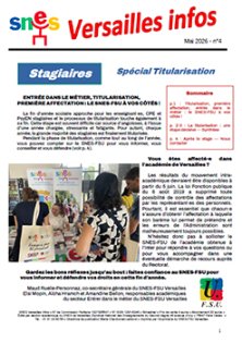 SNES Versailles Infos N°4 - Mai 2026 - STAGIAIRES