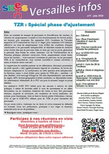 SNES Versailles Infos N°5 - Juin 2026 - TZR